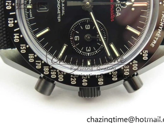 0318 Premium Speedmaster “Dark Side of The Moon” Real Ceramic OMF 1:1 Best Edition on Nylon Strap A 7977